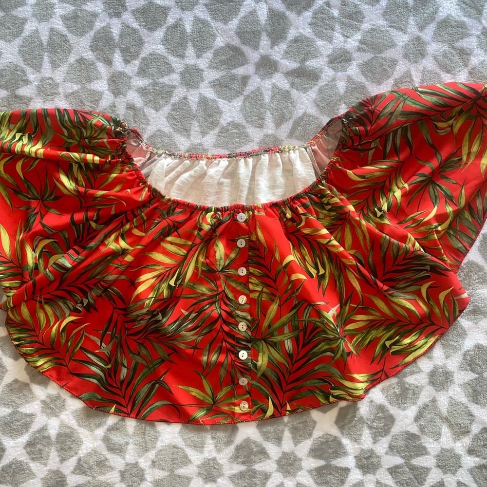 Red Floral Crop Top from Barcelona